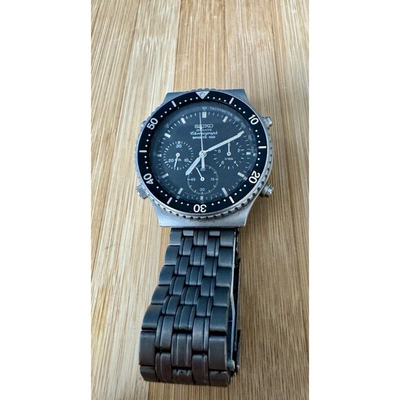 Vintage Men’s Seiko Sports 100 Chronograph Watch 1980's 7A28-7040 Working - Picture 1 of 7